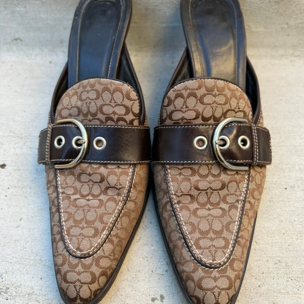 Coach Judie Mini Logo/Calf - Mules